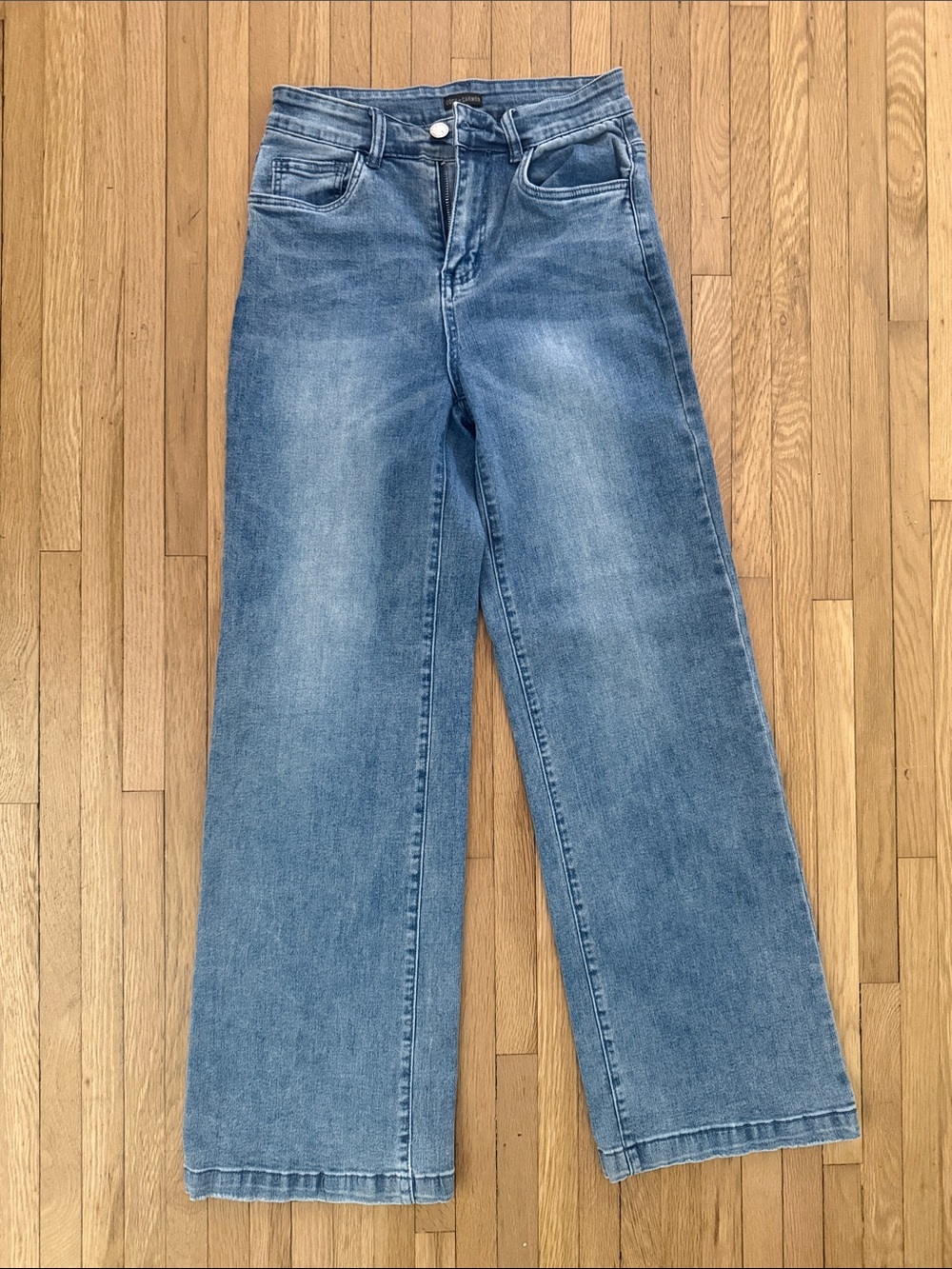 Coco + Carmen Light Blue High-Rise Wide-Leg Jeans
